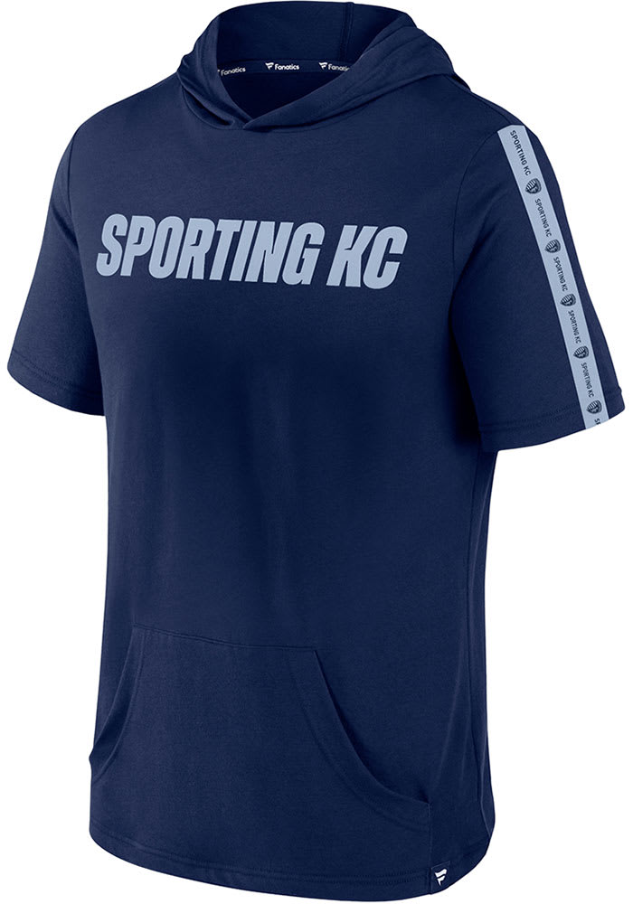 Sporting Kansas City Navy Blue Biblend Short Sleeve Hoods