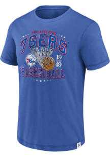 Philadelphia 76ers Blue Team Classics Slub Short Sleeve T Shirt