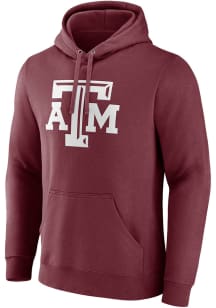Texas A&amp;M Aggies Mens Maroon Primary Logo Long Sleeve Hoodie