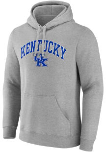 Kentucky Wildcats Mens Grey Arch Mascot Long Sleeve Hoodie