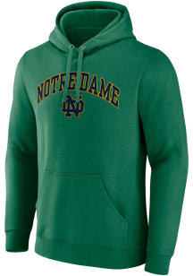 Notre Dame Fighting Irish Mens Kelly Green Arch Mascot Long Sleeve Hoodie