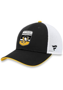 Pittsburgh Penguins 2023 Authentic Pro Draft Trucker Adjustable Hat - Black