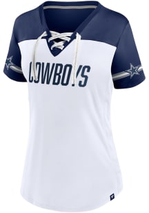 Dallas Cowboys Womens Dueling Fashion Football Jersey - White