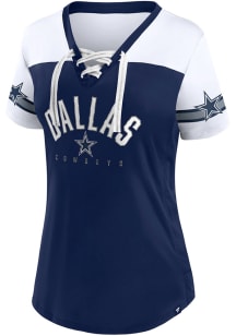 Dallas Cowboys Womens Glam Fashion Football Jersey - Navy Blue