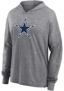 Dallas Cowboys Womens Grey Cozy Hooded Sweatshirt