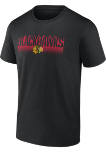 Chicago Blackhawks Black Iconic Crew Short Sleeve T Shirt