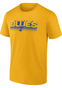 St Louis Blues Gold Iconic Crew Short Sleeve T Shirt
