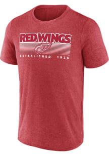Detroit Red Wings Red Iconic Synthetic Short Sleeve T Shirt