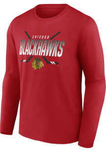 Chicago Blackhawks Red Iconic Cotton Long Sleeve T Shirt