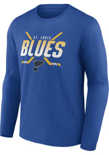 St Louis Blues Blue Iconic Cotton Long Sleeve T Shirt