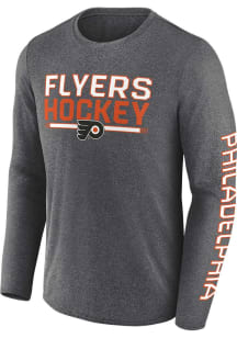 Philadelphia Flyers Grey Iconic Synthetic Long Sleeve T-Shirt