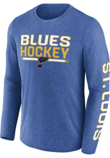 St Louis Blues Blue Iconic Synthetic Long Sleeve T-Shirt