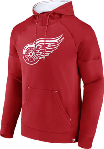 Detroit Red Wings Mens Red Iconic Defender Pullover Hood
