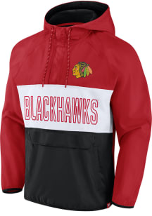 Chicago Blackhawks Mens Red Iconic Defender Anorak Pullover Jackets