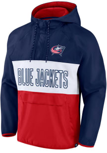 Columbus Blue Jackets Mens Navy Blue Iconic Defender Anorak Pullover Jackets