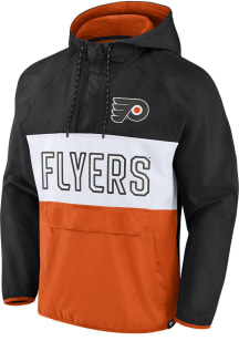 Philadelphia Flyers Mens Black Iconic Defender Anorak Pullover Jackets