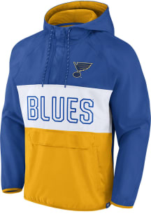 St Louis Blues Mens Blue Iconic Defender Anorak Pullover Jackets