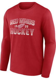 Detroit Red Wings Red Cotton Long Sleeve T Shirt