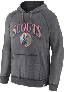 Kansas City Scouts Mens Charcoal True Classics Washed Long Sleeve Hoodie