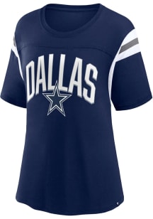 Dallas Cowboys Womens Navy Blue Earned Short Sleeve T-Shirt