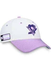 Pittsburgh Penguins 2022 Auth Pro Hockey Fights Cancer Adjustable Hat - White