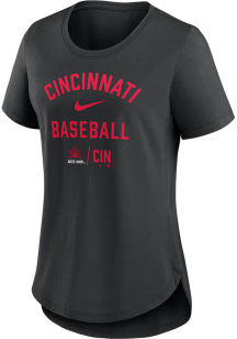 Nike Cincinnati Reds Womens Black City Connect Short Sleeve T-Shirt
