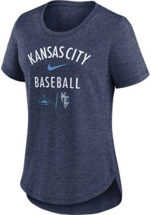 Nike Kansas City Royals Womens Blue City Connect Short Sleeve T-Shirt