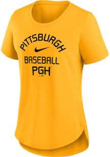 Nike Pittsburgh Pirates Womens Gold City Connect Short Sleeve T-Shirt