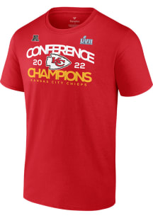 Kansas City Chiefs Red 2022 Conference Champions Short Sleeve T Shirt
