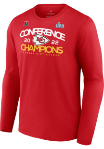 Kansas City Chiefs Red 2022 Conference Champions Long Sleeve T Shirt