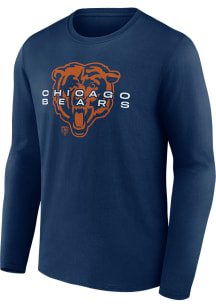 Chicago Bears Navy Blue ADVANCE TO VICTORY Long Sleeve T Shirt