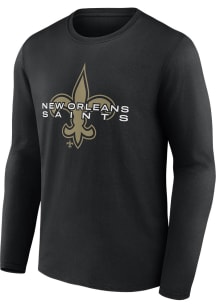 New Orleans Saints Black ADVANCE TO VICTORY Long Sleeve T Shirt