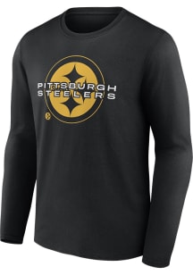 Pittsburgh Steelers Black ADVANCE TO VICTORY Long Sleeve T Shirt