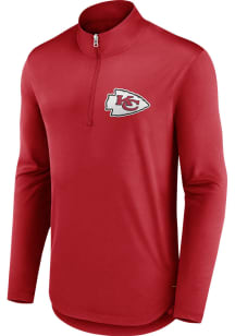 Kansas City Chiefs Mens Red TOUGH MINDED Long Sleeve 1/4 Zip Pullover