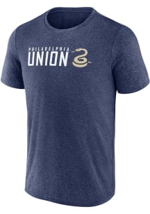 Philadelphia Union Navy Blue Mascot Wordmark Short Sleeve T Shirt