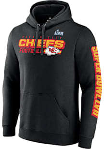 Kansas City Chiefs Mens Black 2022 Super Bowl Bound Design Long Sleeve Hoodie