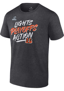 Cincinnati Bengals Charcoal Playoff Participant Short Sleeve T Shirt
