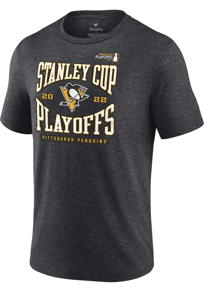 Pittsburgh Penguins Charcoal Wraparound Short Sleeve Fashion T Shirt