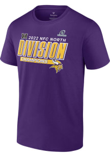 Minnesota Vikings Black 2022 Division Champion Short Sleeve T Shirt
