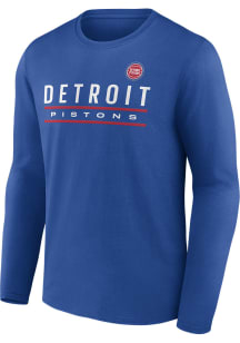 Detroit Pistons Blue Promo Cotton Long Sleeve T Shirt