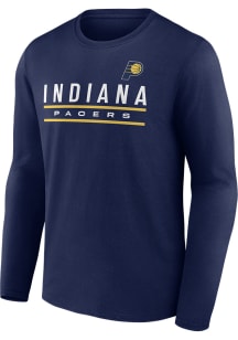 Indiana Pacers Navy Blue Promo Cotton Long Sleeve T Shirt