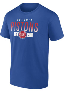 Detroit Pistons Blue Promo Cotton Short Sleeve T Shirt