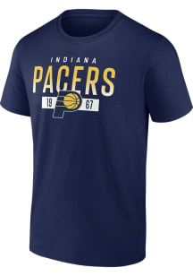 Indiana Pacers Navy Blue Promo Cotton Short Sleeve T Shirt