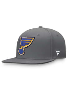 St Louis Blues Mens Grey Core Fitted Hat