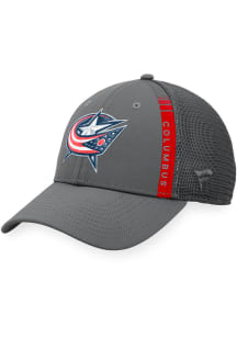 Columbus Blue Jackets 2022 Authentic Pro Home Ice Trucker Adjustable Hat - Charcoal