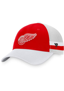 Detroit Red Wings Breakaway Striped Trucker Adjustable Hat - Red