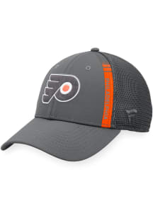 Philadelphia Flyers 2022 Authentic Pro Home Ice Trucker Adjustable Hat - Charcoal