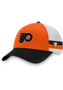 Philadelphia Flyers Breakaway Striped Trucker Adjustable Hat - Black