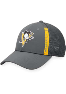 Pittsburgh Penguins 2022 Authentic Pro Home Ice Trucker Adjustable Hat - Charcoal