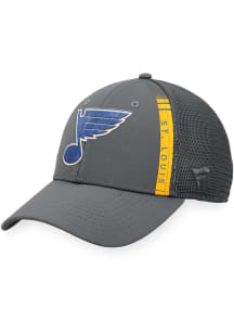 St Louis Blues 2022 Authentic Pro Home Ice Trucker Adjustable Hat - Charcoal